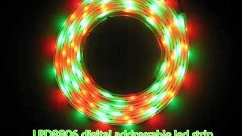 Arduino ws2801 led tape.avi