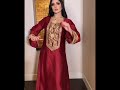 Luxury gold thread embroidery sequins abaya long kaftan dress moroccan jalabiya