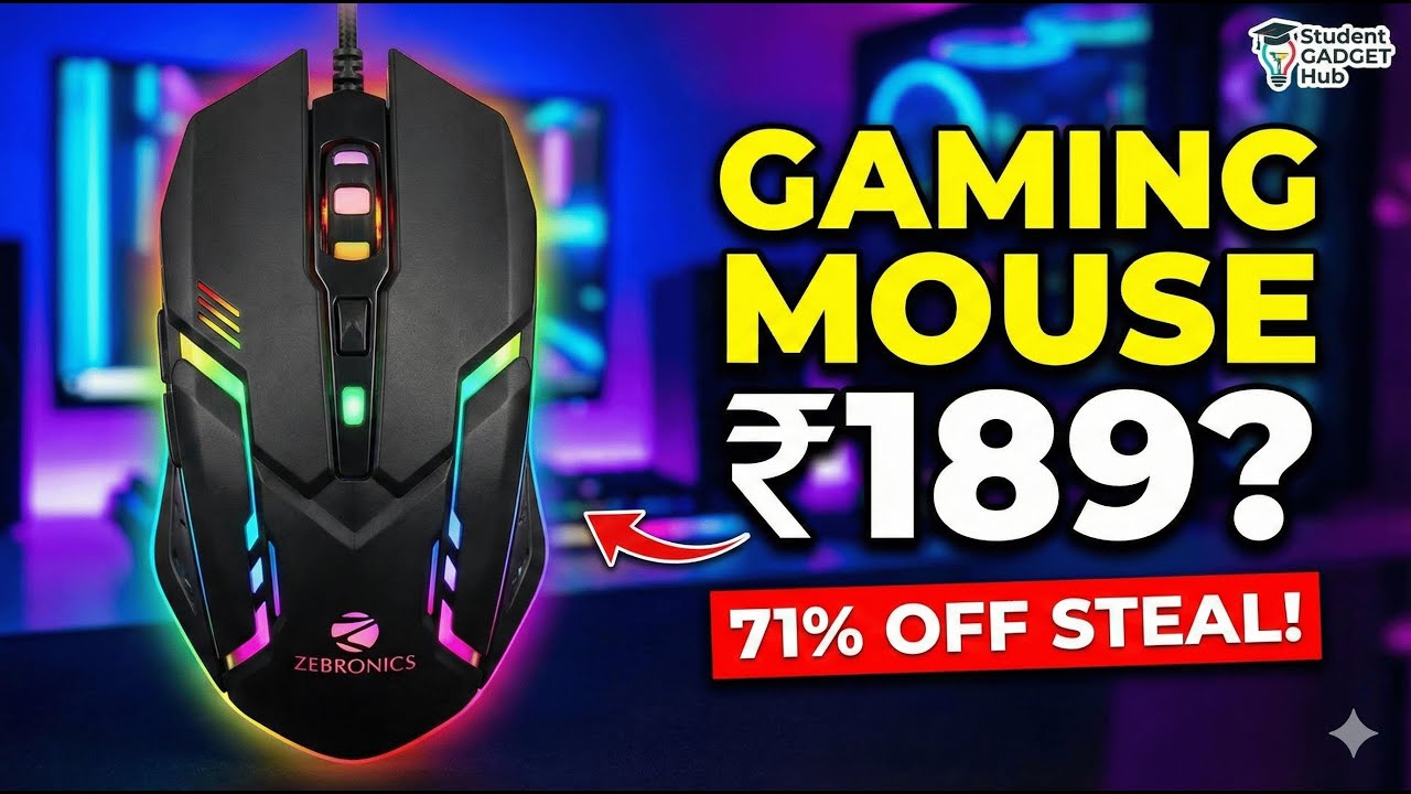 Gaming Mouse for ₹189? 🤯 Zebronics Phero Unboxing & Review