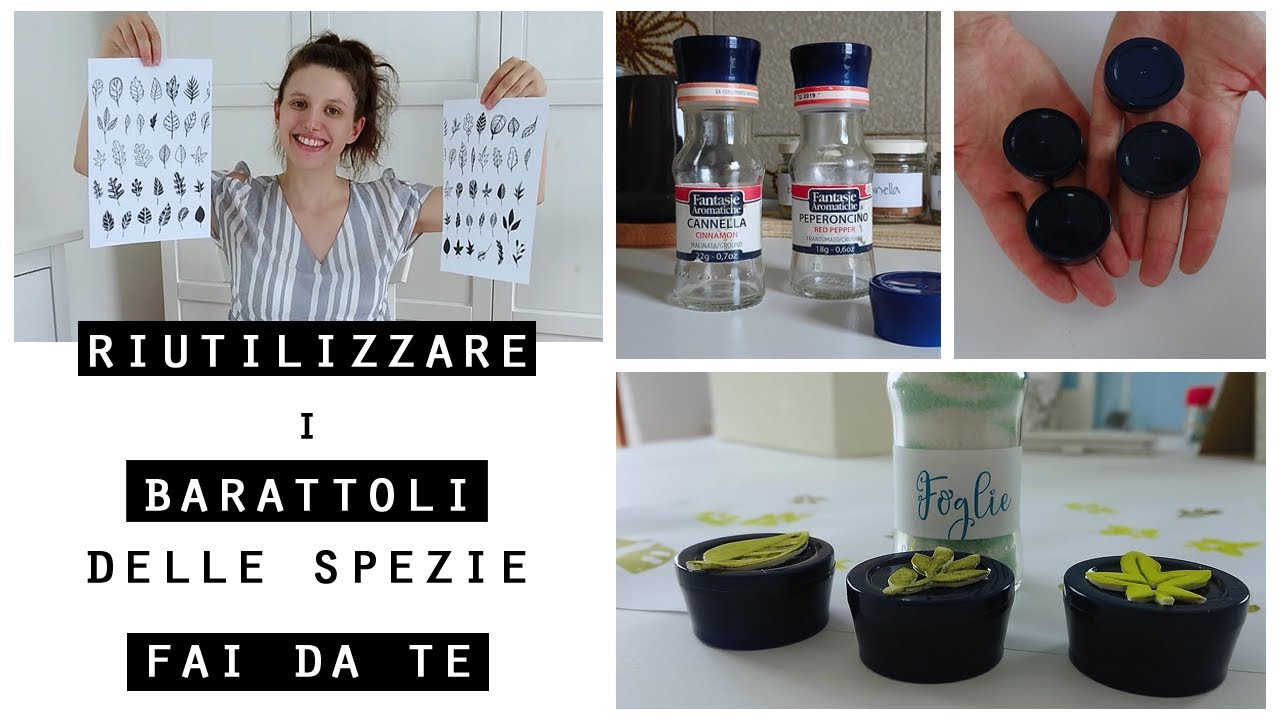 Come Riutilizzare I Barattoli In Vetro Delle Spezie Riciclo Creativo Fai Da Te Youtube