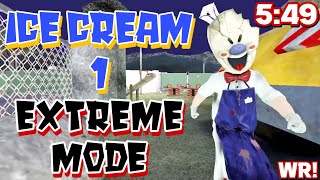 Ice Cream 1 in 🌍World record !WR! Speedrun (5:49) Game play!