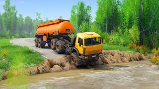 MASSIVE Oil Truck Transports GIANT Load Through DEADLY River screenshot 1