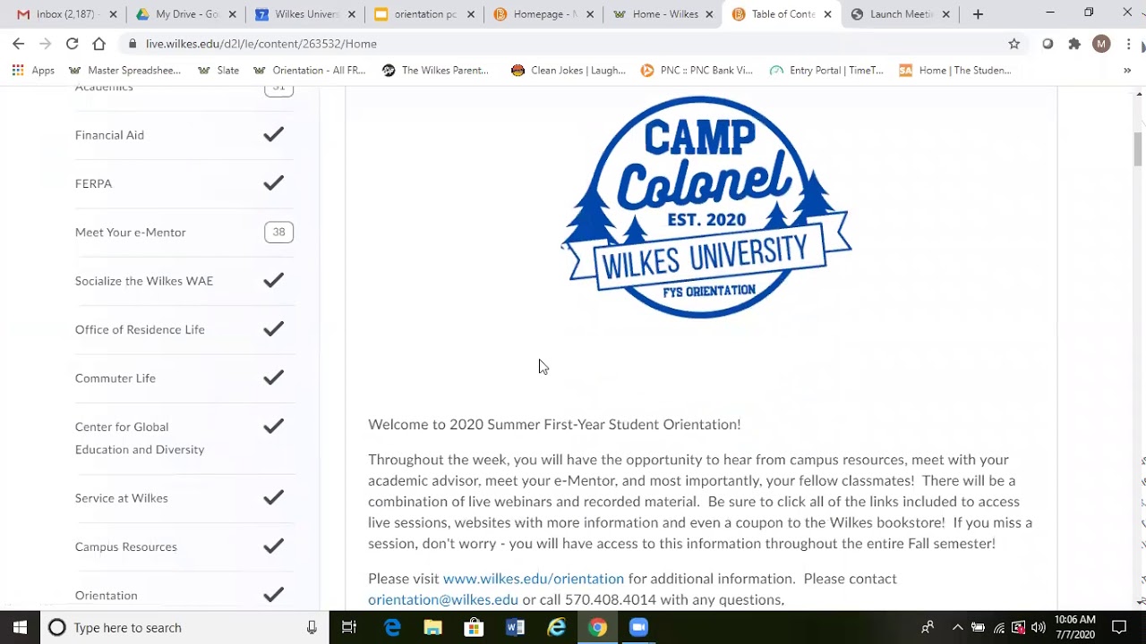 Login for Wilkes Summer Orientation YouTube