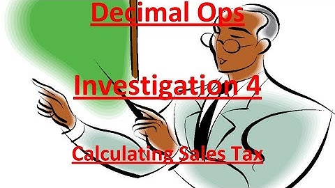 Calculating Sales Tax