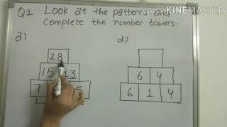 Maths - Ch-12 Patterns Topic-patterns in numbers and letters ,Number Tower, Secret Codes. (Class IV)