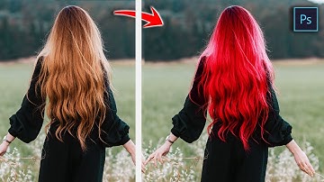 How To Change Hair Color In Photoshop (1 Min)