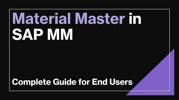 Material Master Maintenance in SAP MM | Complete Guide on Creation, Change and Extension 