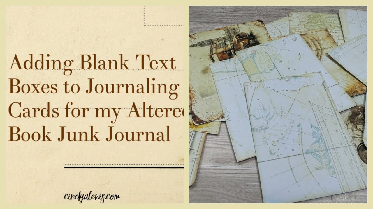 Adding Blank Text Boxes to Journaling Cards for my Altered Book Junk ...