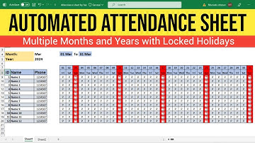 🔥 Excel Attendance Sheet Tutorial: Dynamic Automation Made Easy