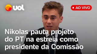 🔴 Nikolas Ferreira discute proposta do PT em sua estreia como presidente da Comissão de Educação