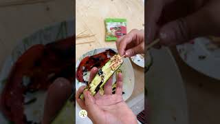 Spiedini Di Salmone E Funghi Shiitake