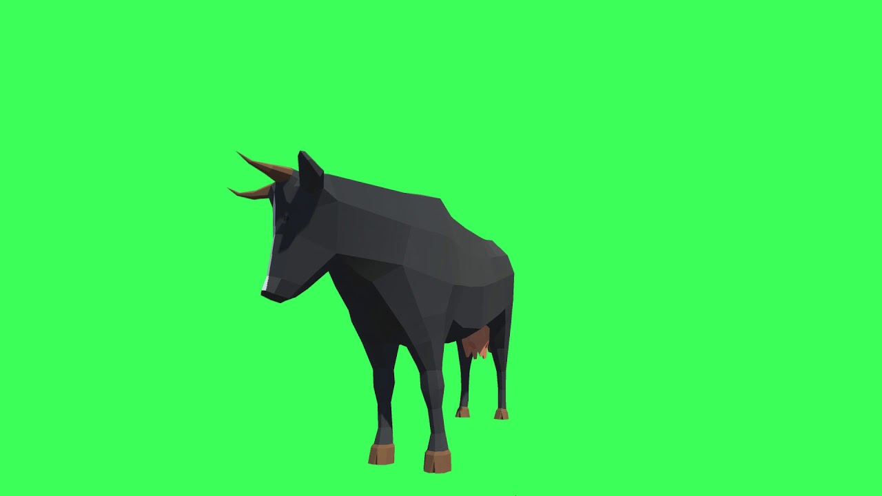 Green Screen Cow Animation