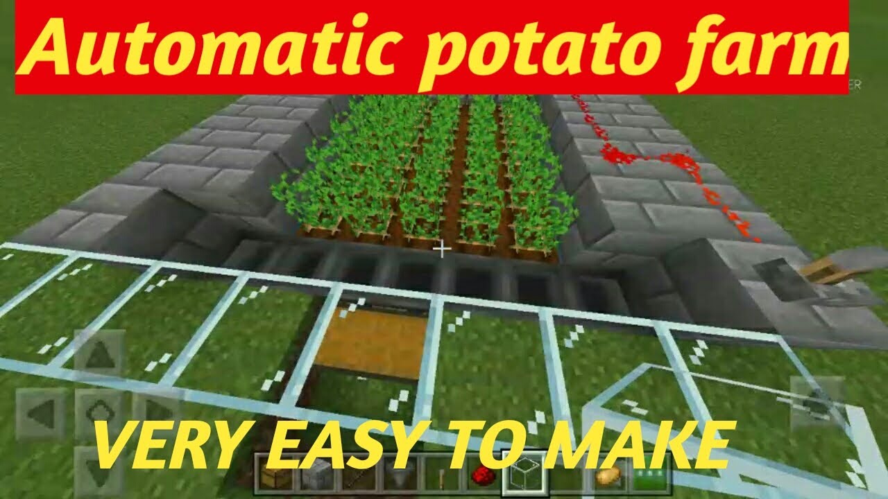 how to make a auto matic potato farm in minecraft tutorials very easy ...