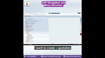 SAP Navigation and Menu Structure