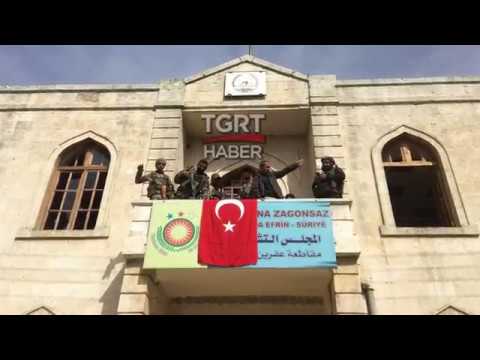 Afrin Kent Merkezine Türk Bayrağı Asıldı - İlerleme Sürüyor