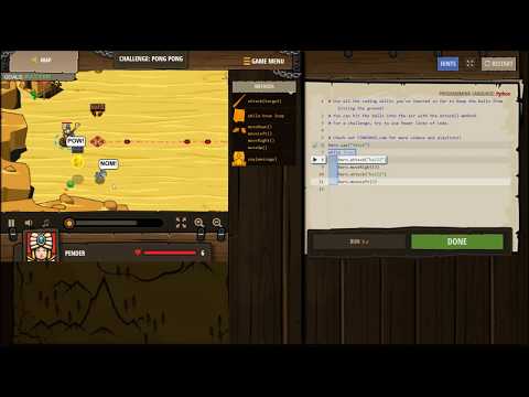 CodeCombat Python PONG