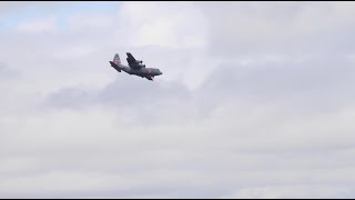MAFFS 8 & 9 fly over Black Mountain in Idaho (Modular Aerial Firefighting System)