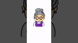 How to draw grandma #granny #easy #drawing #forkids #creative #diy #art #ideas #kindergarten #cute