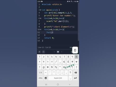 🧡Sort the array using for loop - YouTube