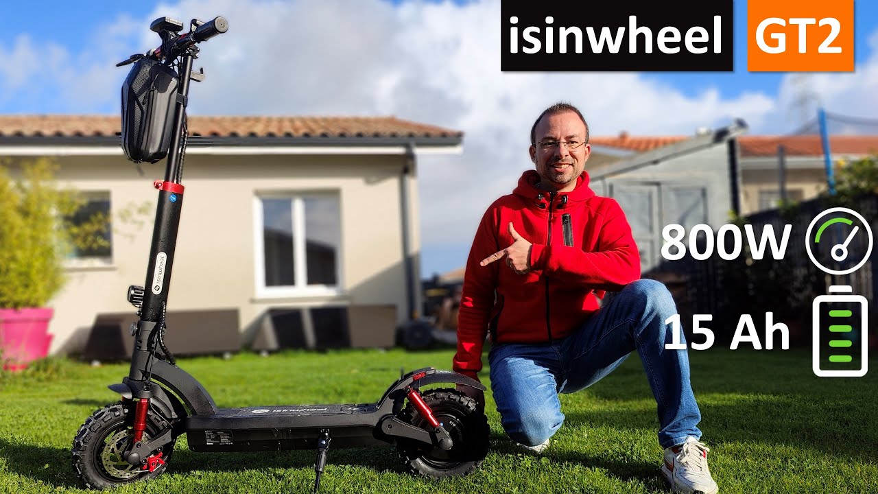 isinwheel® GT2 Trottinette électrique tout terrain 800W pour adultes et  adolescents