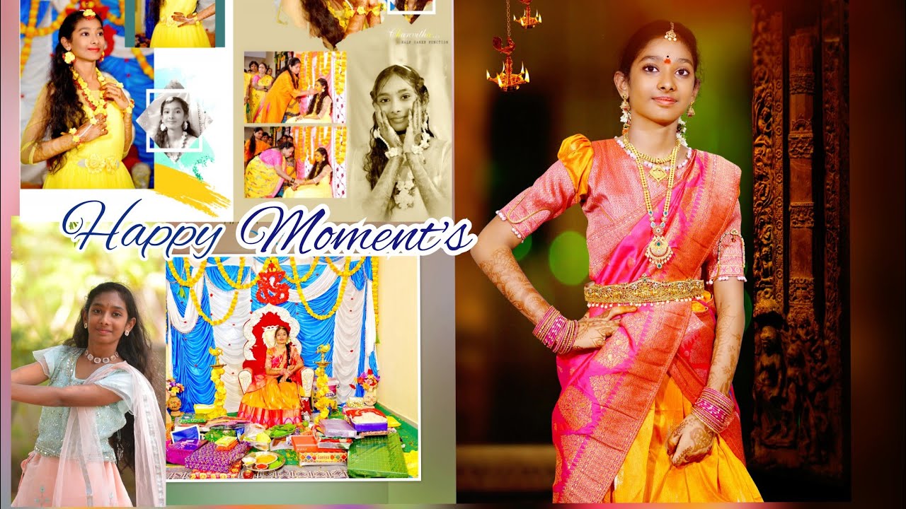 మా పాప Half Saree Function at Home vedio clips. - YouTube