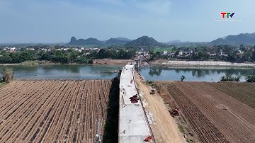 Dự án xây dựng cầu Cẩm Vân, huyện Cẩm Thuỷ vượt tiến độ