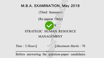 2018 Dcrust MBA 3rd Sem Strategic Management System Question Paper