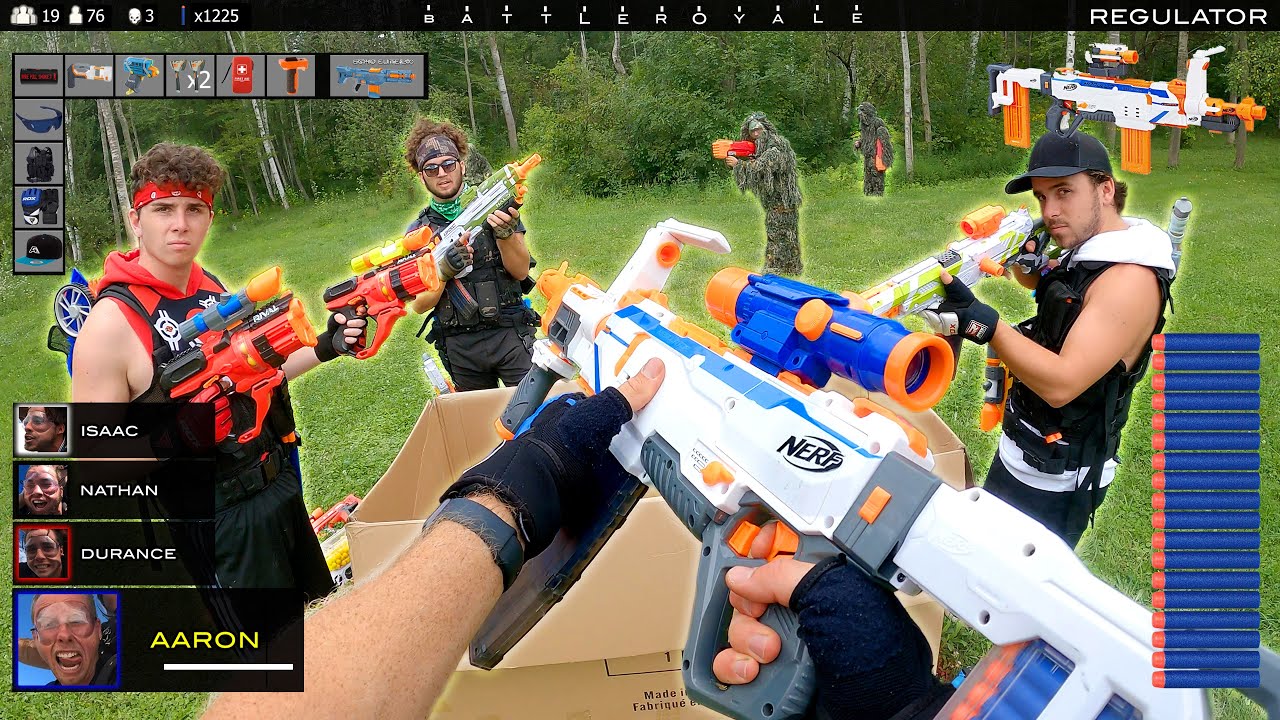 NERF GUN BATTLE ROYALE - Part 1 First Person Shooter!) - YouTube