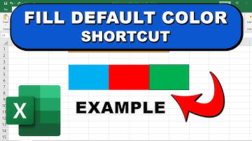 How to use shortcut to fill default color in Excel
