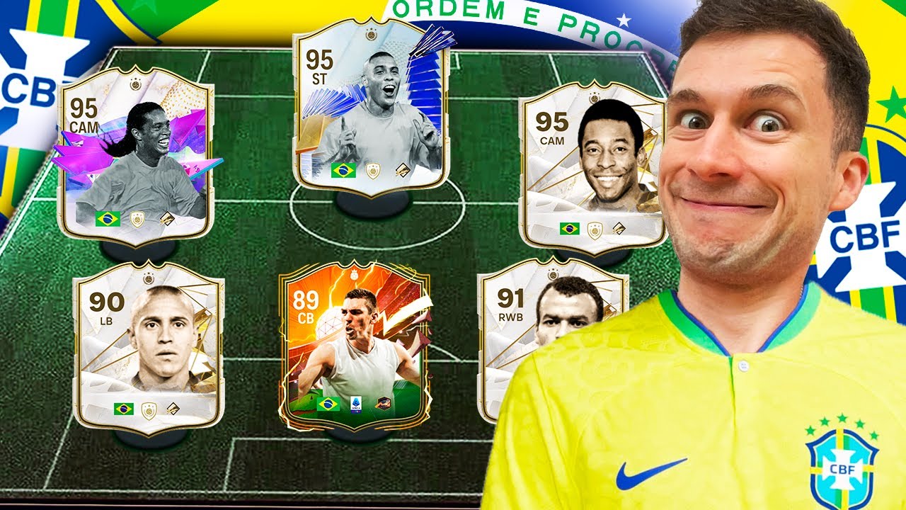 MONTEI UM TIME SÓ COM AS LENDAS DO BRASIL 🔥🔥 EA FC 24 ULTIMATE TEAM