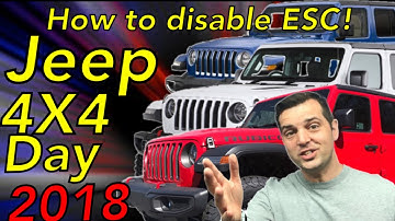 Jeep 4X4 Day 2018  How to turn off ESC in 4 high on Jeep Wrangler JL