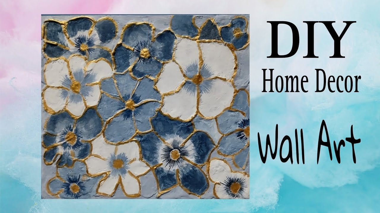 DIY Textured Flowers Painting Tutorial | Affordable Wall Decor Ideas ...