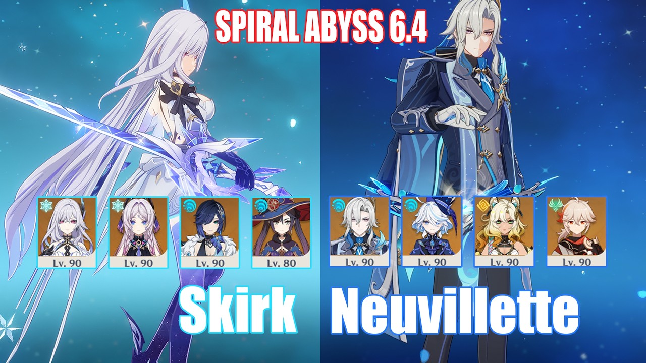 C0 Skirk & C1 Neuvillette | Spiral Abyss 6.4 | Genshin Impact