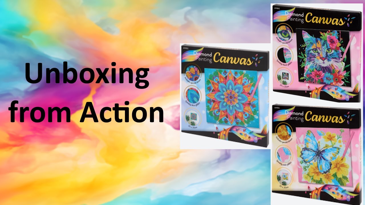 Unboxing 3 diamond paintings from Action