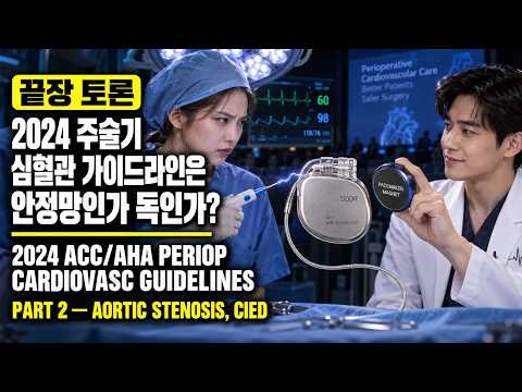 187 [끝장 토론]⚡2024 주술기 심혈관가이드라인은 안정망인가 독인가 ⚕️ 2024 ACC/AHA 주술기 가이드라인 Part 2 - Aortic Stenosis, CIED