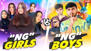 NG GIRLS 🥰 vs NG BOYS 😎 FOR THE FIRST TIME EVER 🥵FT- SMOOTH444, TUFAN #nonstopgaming -free fire live