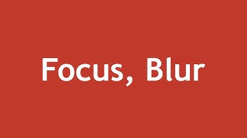 [ jQuery In Arabic ] #33 - Events Reference - Focus, Blur