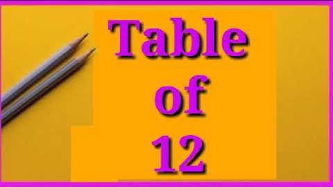 12-x1=12 Multiplication,Table of Twelve Tables Song Multiplication Time of tables - MathsTables