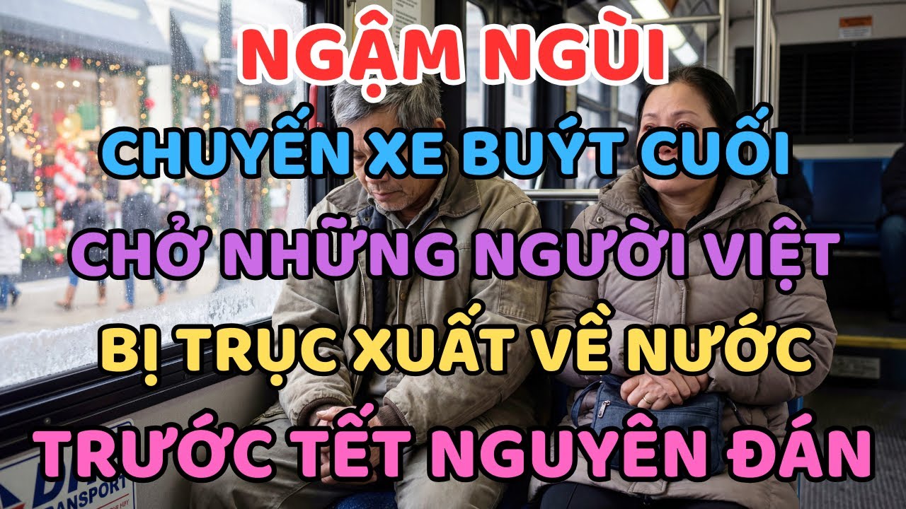 NGẬM NGÙI: Chuyến Xe Buýt Cuối Cùng Chở Việt Kiều BỊ TRỤC XUẤT Về Nước Trước TẾT NGUYÊN ĐÁN