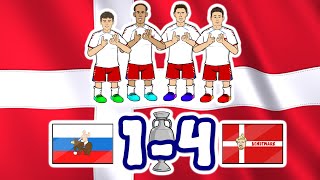 Denmark DESTROY Russia! Christensen Goal! Damsgaard! Poulsen! (Euro 2020 1-4 Goals Highlights)