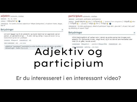 Video: Hvad Er Participium