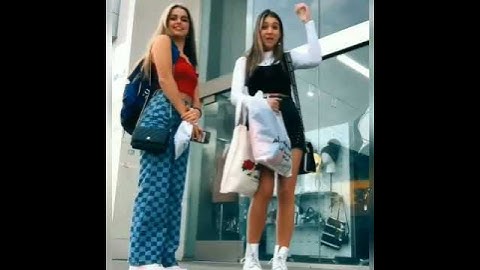 Addison Rae and Mads Lewis  tik tok dance