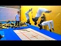 EL RETO DE LOS BACKFLIPS Y DOBLE FRONTFLIP EN UN GIMNASIO OLIMPICO!! [Shooter]