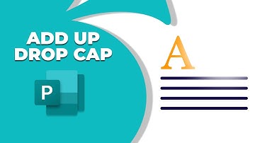 How to add a up drop cap in Publisher