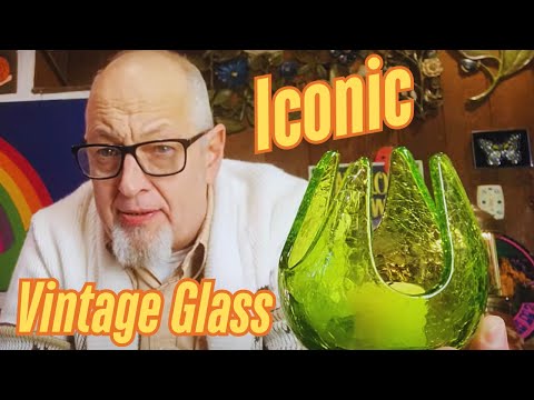 イタリア製　ビンテージクリスタル　ビスケットバロー TOP 12 vintage glass finds. Empoli! Blenko! Viking! Buy & sell