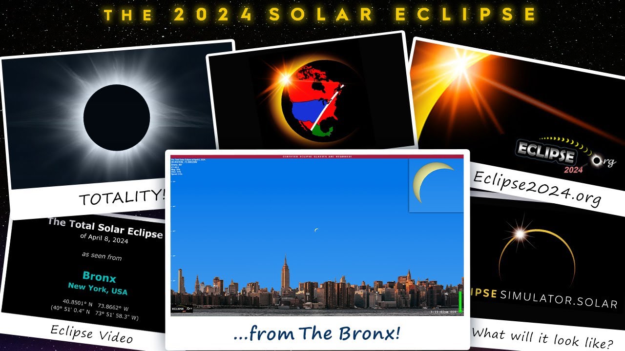 The Total Solar Eclipse of April 8, 2024 from The Bronx, NY - YouTube