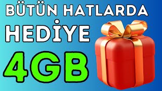 Bütün Hatlarda Geçerli Hediye 4Gb İnternet Alma Kanıtlı Video 2023