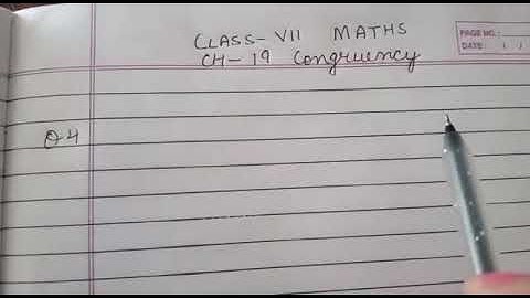 Q4,5 of ch-19 Congruency class VII ICSE BOARD maths by love with mathematics