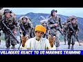 Villagers React To US Female Marines Training ! Tribal People React To US Female Marines Training