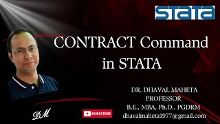 Full 20. CONTRACT Command in STATA || Dr. Dhaval Maheta News